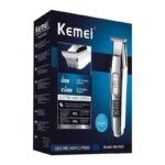 "Kemei KM-5027 রিচার্জেবল কর্ডলেস হেয়ার ক্লিপার, এলসিডি ডিসপ্লে সহ ঘরোয়া ও পেশাদার ট্রিমিংয়ের জন্য উপযোগী।"